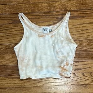 Princess Polly tan tie die tank